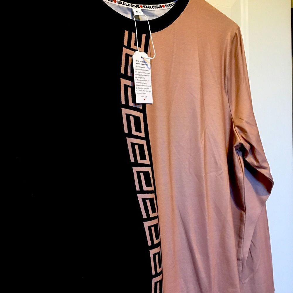 NWT Exclusive Color Block Long Sleeve Shirt - Picture 2 of 5